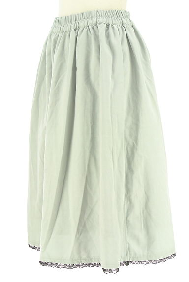 クリックで大画像表示 axes femme(アクシーズファム)の古着「無地×花柄リバーシブルフレアスカート(ロングスカート・マキシスカート)」大画像3へ