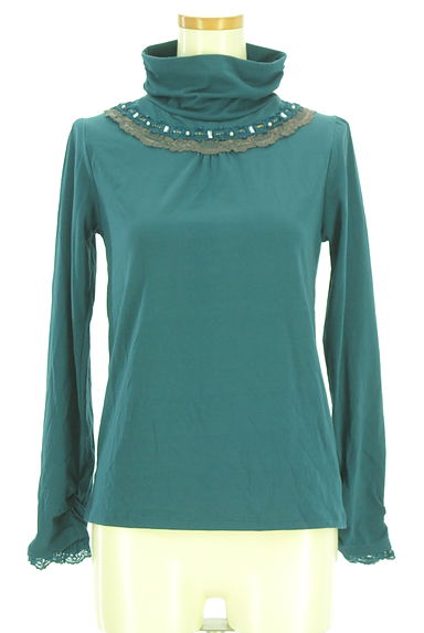 クリックで大画像表示 axes femme(アクシーズファム)の古着「レース付きハイネックカットソー(カットソー・プルオーバー)」大画像1へ