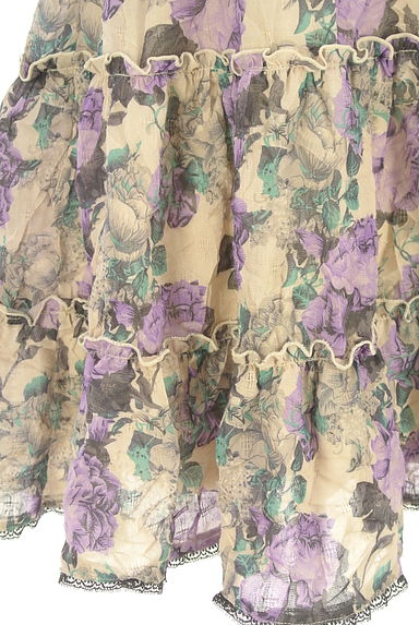 クリックで大画像表示 axes femme(アクシーズファム)の古着「花柄ティアードチュニック(カットソー・プルオーバー)」大画像5へ