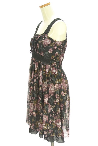 クリックで大画像表示 axes femme(アクシーズファム)の古着「花柄チュールキャミワンピース(キャミワンピース)」大画像3へ