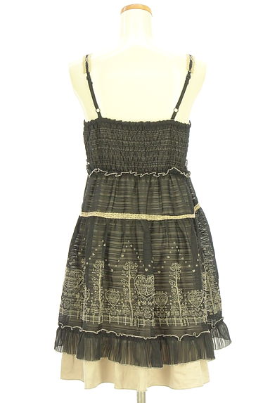 クリックで大画像表示 axes femme(アクシーズファム)の古着「フロッキープリントキャミワンピース(キャミワンピース)」大画像2へ