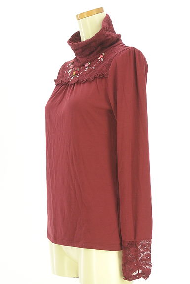 クリックで大画像表示 axes femme(アクシーズファム)の古着「レースMIXハイネックカットソー(カットソー・プルオーバー)」大画像3へ