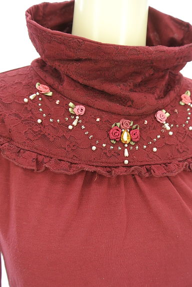 クリックで大画像表示 axes femme(アクシーズファム)の古着「レースMIXハイネックカットソー(カットソー・プルオーバー)」大画像4へ