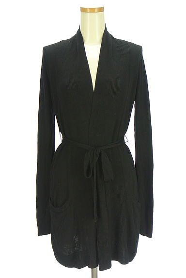 クリックで大画像表示 BLACK BY MOUSSY(ブラックバイマウジー)の古着「ベルト付きニットカーディガン(カーディガン・ボレロ)」大画像1へ