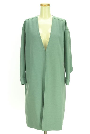 クリックで大画像表示 HUMAN WOMAN(ヒューマンウーマン)の古着「ノーカラーロングコート(コート)」大画像1へ