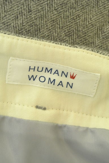 クリックで大画像表示 HUMAN WOMAN(ヒューマンウーマン)の古着「ポケットボタンミモレ丈ヘリンボーンパンツ(パンツ)」大画像6へ
