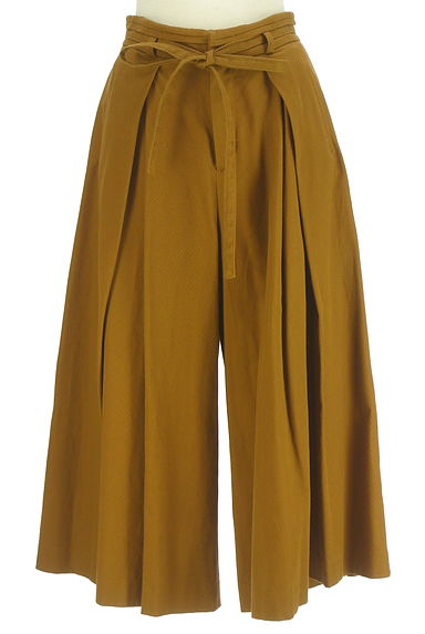 クリックで大画像表示 HUMAN WOMAN(ヒューマンウーマン)の古着「ベルト付きアンクル丈タックワイドパンツ(パンツ)」大画像1へ