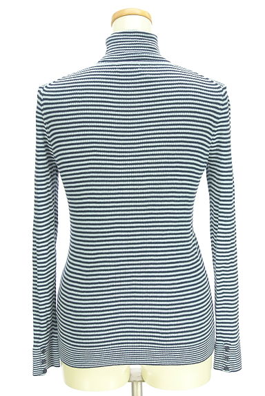 クリックで大画像表示 McGREGOR(マックレガー)の古着「ボーダー柄タートルネックリブニットトップス(ニット)」大画像2へ