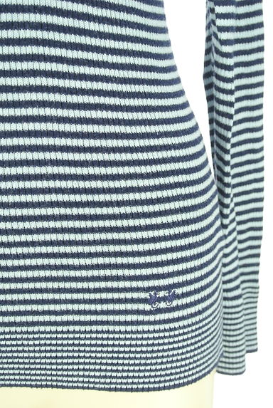 クリックで大画像表示 McGREGOR(マックレガー)の古着「ボーダー柄タートルネックリブニットトップス(ニット)」大画像4へ