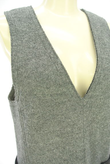 クリックで大画像表示 INED(イネド)の古着「レザーポケット付きミモレワンピース(ワンピース・チュニック)」大画像4へ