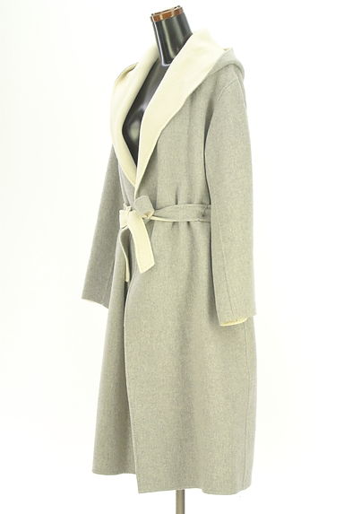 クリックで大画像表示 INED(イネド)の古着「ベルト付きロングガウンコート(コート)」大画像3へ