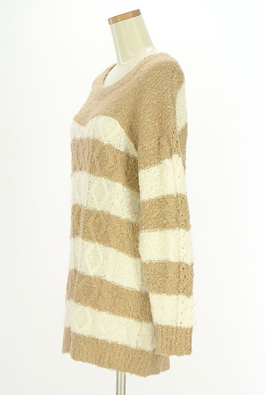 LIZ LISA（リズリサ）の古着「バックリボンボーダーロングニット（セーター）」大画像３へ