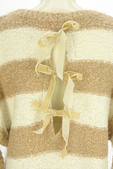 LIZ LISA（リズリサ）の古着「バックリボンボーダーロングニット（セーター）」大画像５へ