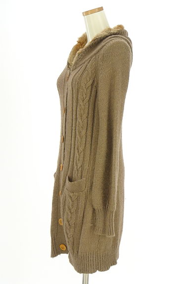 earth music&ecology（アースミュージック＆エコロジー）の古着「ケーブルニットコート（カーディガン・ボレロ）」大画像３へ