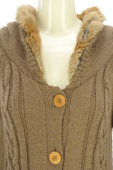 earth music&ecology（アースミュージック＆エコロジー）の古着「ケーブルニットコート（カーディガン・ボレロ）」大画像４へ