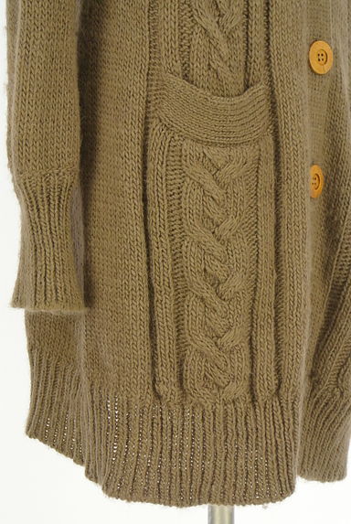 earth music&ecology（アースミュージック＆エコロジー）の古着「ケーブルニットコート（カーディガン・ボレロ）」大画像５へ