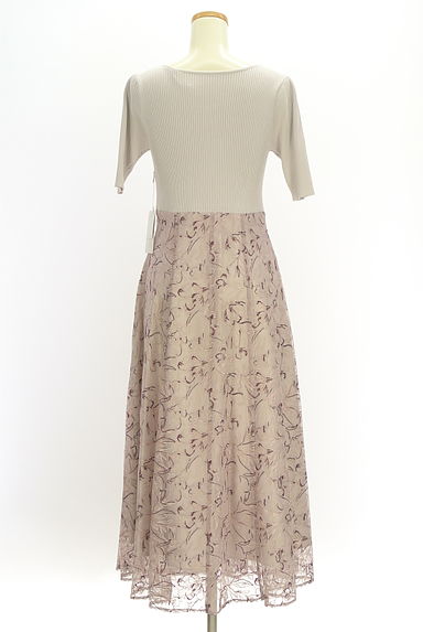 クリックで大画像表示 PROPORTION BODY DRESSING(プロポーションボディドレッシング)の古着「ニット×刺繍チュールロングワンピース(ワンピース・チュニック)」大画像2へ