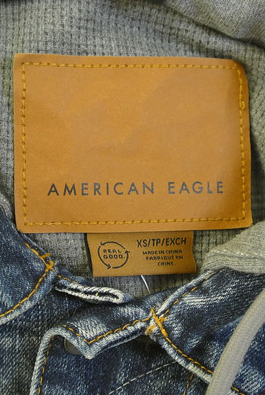 AMERICAN EAGLE（アメリカンイーグル）の古着「フーディデニムジャケット（ブルゾン・スタジャン）」大画像６へ