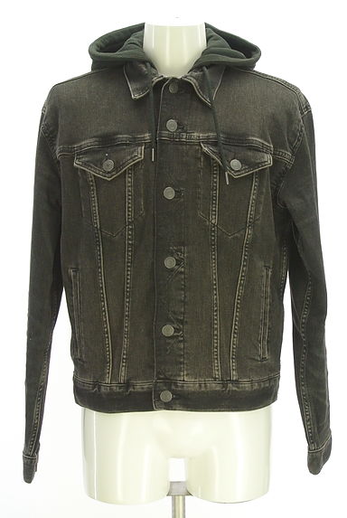 クリックで大画像表示 AMERICAN EAGLE(アメリカンイーグル)の古着「フード付きデニムジャケット(ブルゾン・スタジャン)」大画像1へ