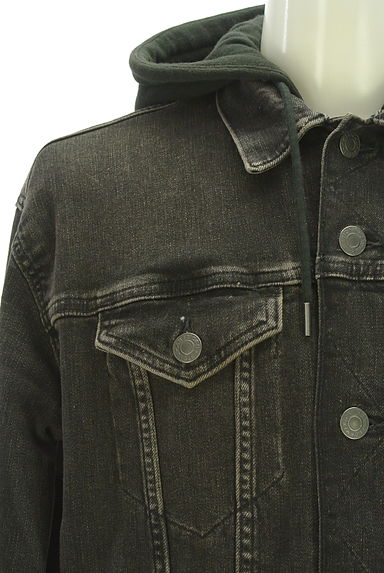 クリックで大画像表示 AMERICAN EAGLE(アメリカンイーグル)の古着「フード付きデニムジャケット(ブルゾン・スタジャン)」大画像4へ