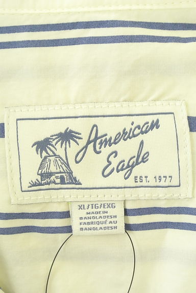 AMERICAN EAGLE（アメリカンイーグル）の古着「ストライプオープンカラーシャツ（カジュアルシャツ）」大画像６へ