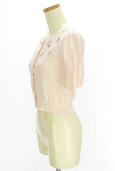 MISCH MASCH（ミッシュマッシュ）の古着「花刺繍入り半そでカーディガン（カーディガン・ボレロ）」大画像３へ