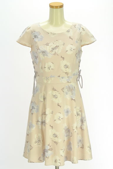 クリックで大画像表示 MISCH MASCH(ミッシュマッシュ)の古着「サイドレースアップ膝上花柄ワンピース(ワンピース・チュニック)」大画像1へ