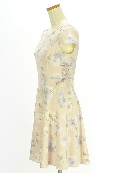 クリックで大画像表示 MISCH MASCH(ミッシュマッシュ)の古着「サイドレースアップ膝上花柄ワンピース(ワンピース・チュニック)」大画像3へ