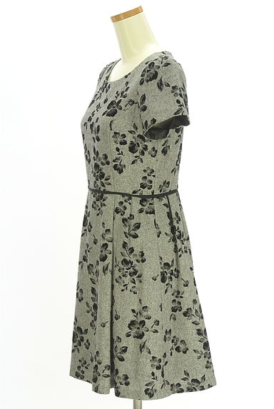 LAISSE PASSE（レッセパッセ）の古着「フロッキー花柄膝丈ワンピース（ワンピース・チュニック）」大画像３へ