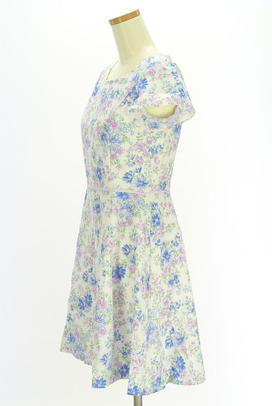 クリックで大画像表示 LAISSE PASSE(レッセパッセ)の古着「花柄膝丈フレアワンピース(ワンピース・チュニック)」大画像3へ