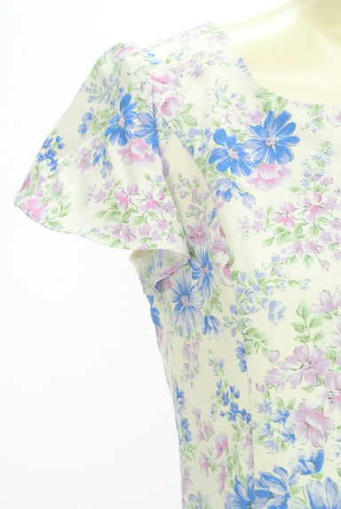クリックで大画像表示 LAISSE PASSE(レッセパッセ)の古着「花柄膝丈フレアワンピース(ワンピース・チュニック)」大画像4へ