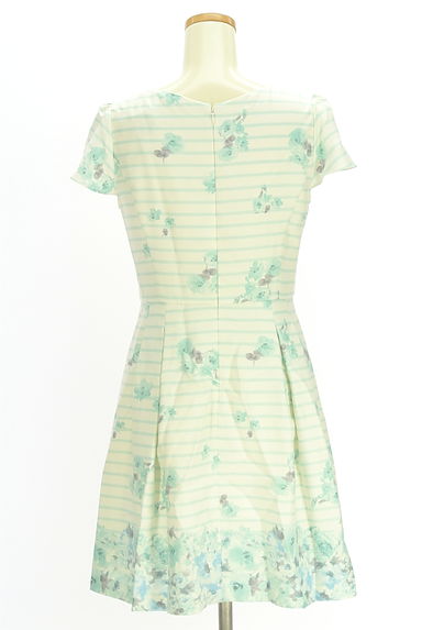 LAISSE PASSE（レッセパッセ）の古着「ボーダー×花柄フレアワンピース（ワンピース・チュニック）」大画像２へ