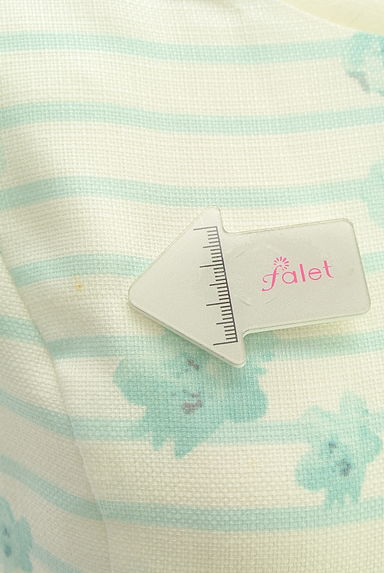 LAISSE PASSE（レッセパッセ）の古着「ボーダー×花柄フレアワンピース（ワンピース・チュニック）」大画像５へ