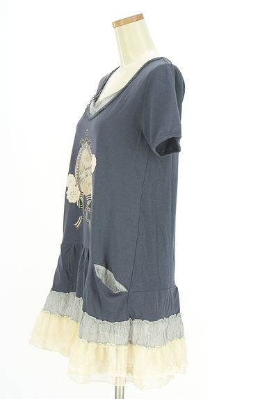 axes femme（アクシーズファム）の古着「裾レースミニワンピース（ワンピース・チュニック）」大画像３へ