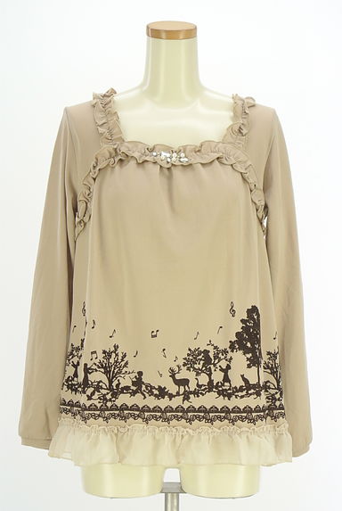 axes femme（アクシーズファム）の古着「フロッキープリントカットソー（カットソー・プルオーバー）」大画像１へ