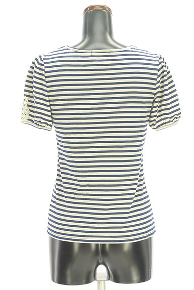 axes femme（アクシーズファム）の古着「レース切替ボーダーカットソー（カットソー・プルオーバー）」大画像２へ