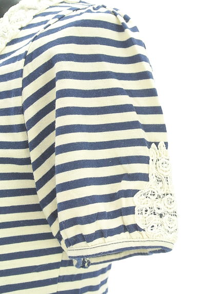 axes femme（アクシーズファム）の古着「レース切替ボーダーカットソー（カットソー・プルオーバー）」大画像５へ