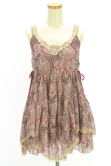 axes femme（アクシーズファム）の古着「ペイズリー柄シフォンキャミ（キャミソール・タンクトップ）」大画像１へ