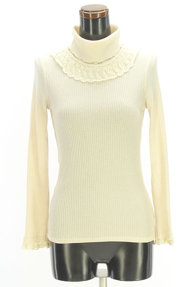 クリックで大画像表示 axes femme(アクシーズファム)の古着「レース付きタートルネックニット(ニット)」大画像1へ