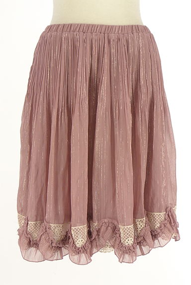 クリックで大画像表示 axes femme(アクシーズファム)の古着「ラメ混膝丈シフォンスカート(スカート)」大画像1へ