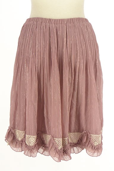 クリックで大画像表示 axes femme(アクシーズファム)の古着「ラメ混膝丈シフォンスカート(スカート)」大画像2へ