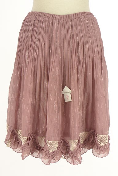 クリックで大画像表示 axes femme(アクシーズファム)の古着「ラメ混膝丈シフォンスカート(スカート)」大画像4へ