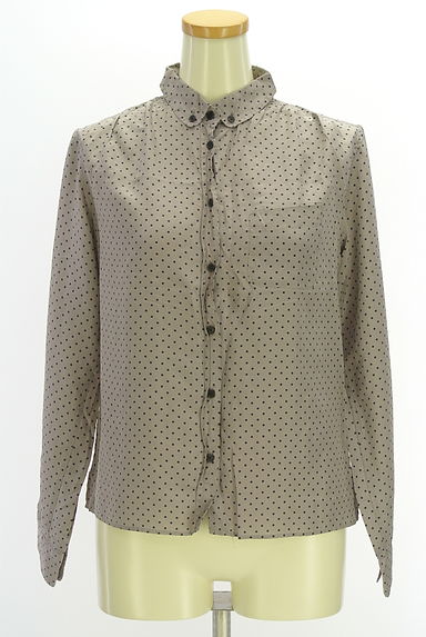 クリックで大画像表示 MARGARET HOWELL(マーガレットハウエル)の古着「ドット柄ブラウス(ブラウス)」大画像1へ
