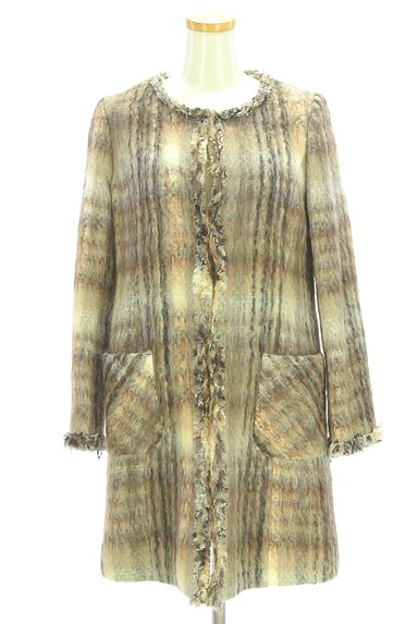 クリックで大画像表示 BRAHMIN(ブラーミン)の古着「チェック柄フェイクファーコート(コート)」大画像5へ