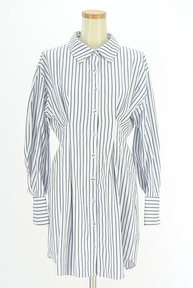 REDYAZEL（レディアゼル）の古着「ニットベスト＋ストライプシャツ（アンサンブル）」大画像５へ