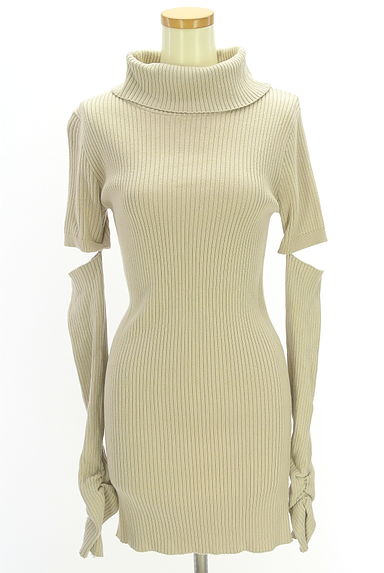 クリックで大画像表示 Chico(チコ)の古着「アームウォーマー付きタートルネックリブニットワンピース(ワンピース・チュニック)」大画像1へ