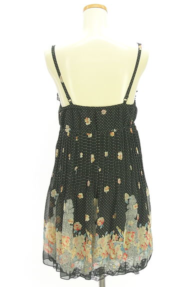 クリックで大画像表示 axes femme(アクシーズファム)の古着「ドット柄×花柄シフォンキャミ(キャミソール・タンクトップ)」大画像2へ