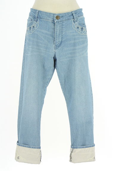 axes femme（アクシーズファム）の古着「裾ロールアップクロップド丈デニムパンツ（デニムパンツ）」大画像１へ