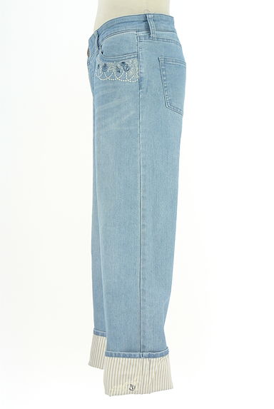 axes femme（アクシーズファム）の古着「裾ロールアップクロップド丈デニムパンツ（デニムパンツ）」大画像３へ