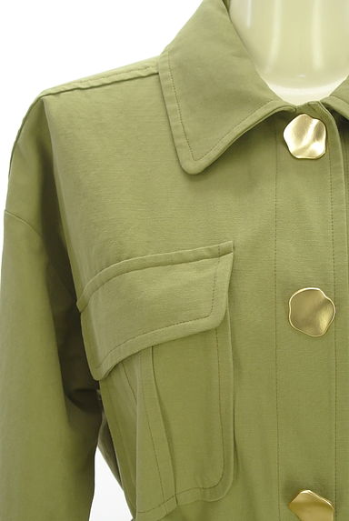 クリックで大画像表示 Her lip to(ハーリップトゥ)の古着「ベルト付き膝上シャツワンピース(ワンピース・チュニック)」大画像4へ